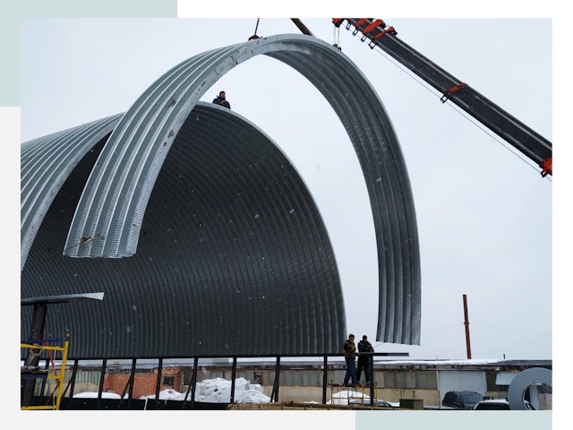 Полукруглые ангары в Гулькевичах